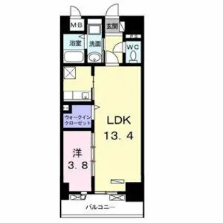 ラフレシール ドゥ【9階】の間取り