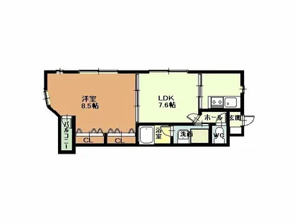 浅野ベイタワー【11階】の間取り