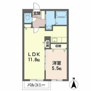 シャーメゾンひえ島【0202号室】の間取り
