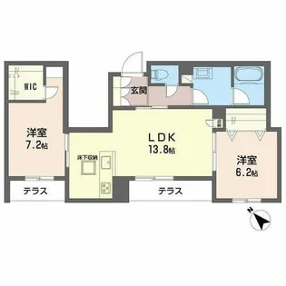 シャーメゾン ルポア【0103号室】の間取り