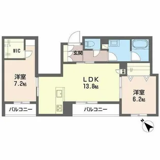 シャーメゾン ルポア【0203号室】の間取り