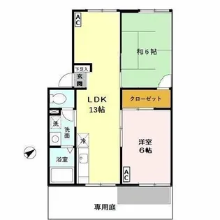 プレジール弥生が丘 B棟【1階】の間取り