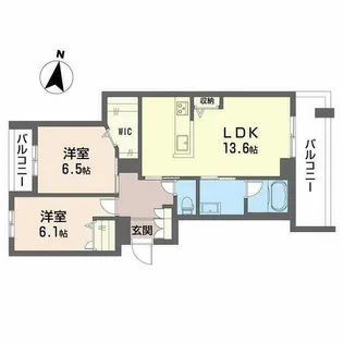 シャーメゾン フェレザ【0305号室】の間取り