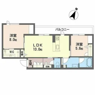 シャーメゾン玉津【0201号室】の間取り