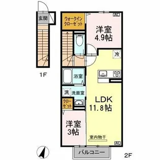 villa fontaine(ヴィラフォンテーヌ)【2階】の間取り