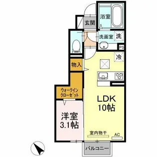 Une beau palais(エヌボーパレ)【1階】の間取り