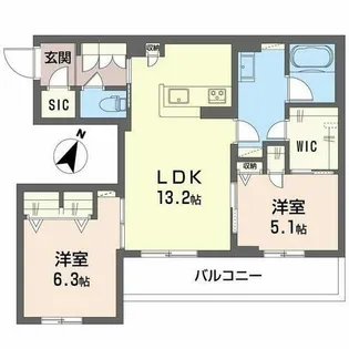 シャーメゾン玉津【3階】の間取り