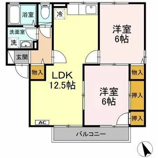 JASTS SOLEIL F棟【2階】の間取り