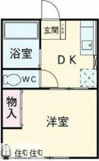 ルネッサンス山本A棟【101号室】の間取り