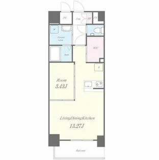 LEGEND鍛冶町【11階】の間取り