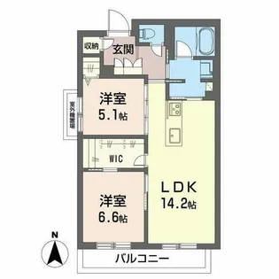 シャーメゾン サイビータ【0201号室】の間取り