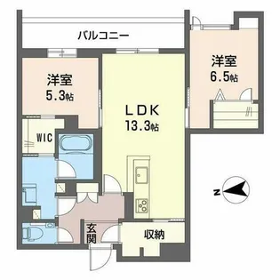 シャーメゾン ケー【0206号室】の間取り