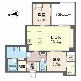 シャーメゾン ケー【0207号室】の間取り