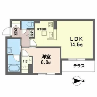 シャーメゾン豊中南V B棟【0103号室】の間取り