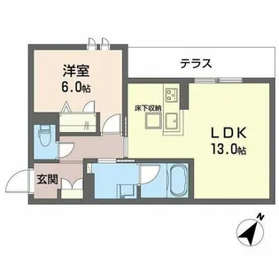 シャーメゾン リアン【0101号室】の間取り