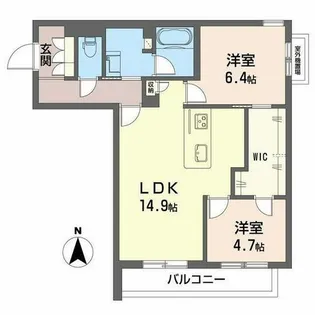 シャーメゾン サイビータ【0202号室】の間取り