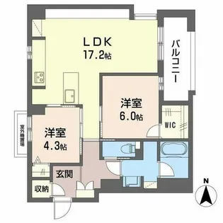 シャーメゾン サイビータ【0205号室】の間取り