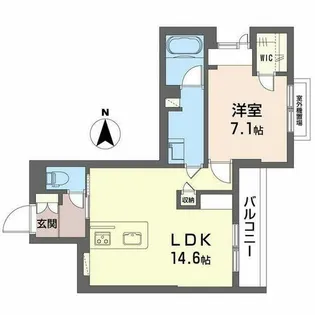 シャーメゾン サイビータ【0203号室】の間取り