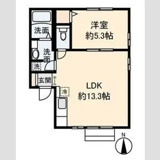 クローバーハウス【2階】の間取り