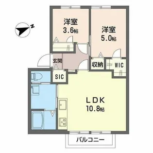 フレグランス ハル【0203号室】の間取り