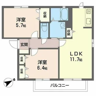パルケ・アミスタI・II・III【1202号室】の間取り