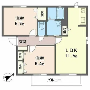 パルケ・アミスタI・II・III【1202号室】の間取り