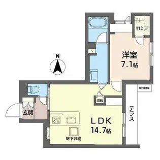シャーメゾン サイビータ【0103号室】の間取り