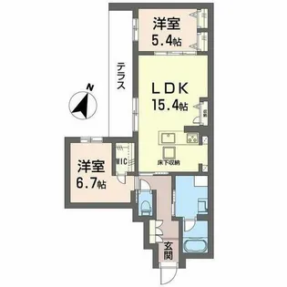 ハムステッドアレー【0101号室】の間取り