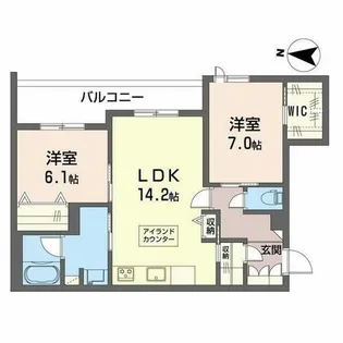 シャーメゾン クレスト ライフ【0205号室】の間取り