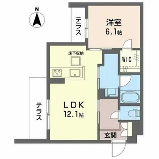 1LDKの間取り画像