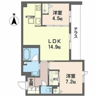 2LDKの間取り画像