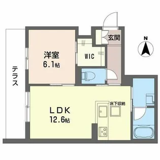 1LDKの間取り画像