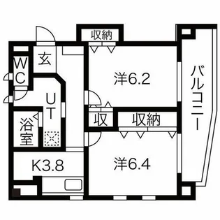 THE RESIDENCE IMAIKE NORTH【6階】の間取り
