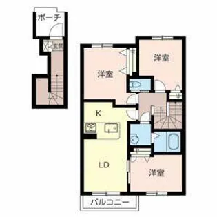シュシュ しらかし【0202号室】の間取り