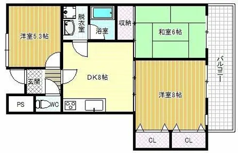 ブラン【5階】の間取り