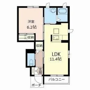 ガーデンハイツ【0110号室】の間取り