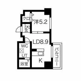 ヴァローレ布施【5階】の間取り
