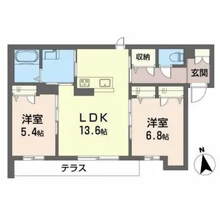 BEREO名高【0101号室】の間取り