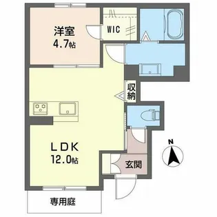 1LDKの間取り画像