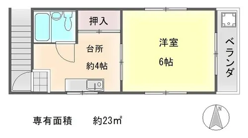 1Kの間取り画像