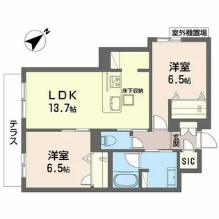 グランメゾン高師浜【0103号室】の間取り