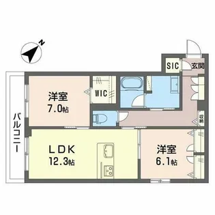 グランメゾン高師浜【0202号室】の間取り