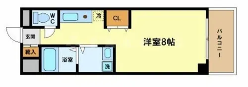 フレンテ靭公園【5階】の間取り
