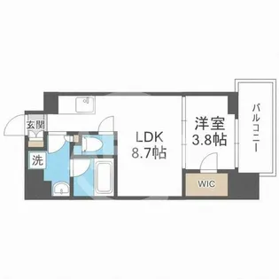 エル・セレーノ天満橋【2階】の間取り