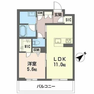 サウザンド和泉【4階】の間取り