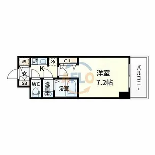 S-RESIDENCE新大阪Rish【5階】の間取り