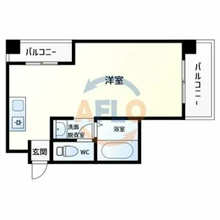 シャンクレール南堀江【3階】の間取り