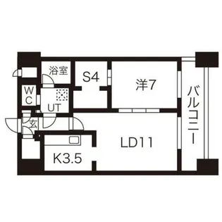 パークアクシス札幌植物園前【1013号室】の間取り