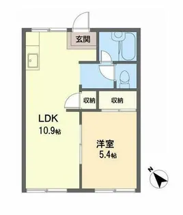 タウニィ料理松【D101号室】の間取り