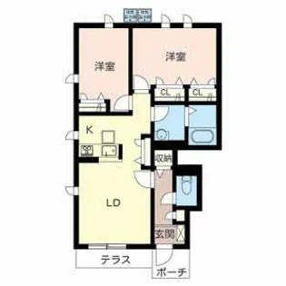 シャーメゾン華【0106号室】の間取り